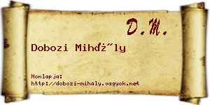 Dobozi Mihály névjegykártya