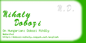 mihaly dobozi business card