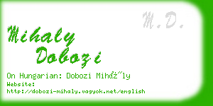 mihaly dobozi business card